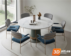 Dining Table Set Skp Files
